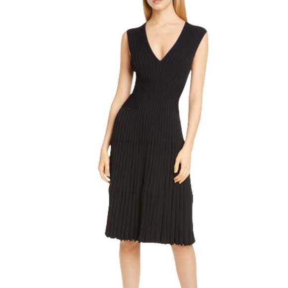 Altuzarra Dresses & Skirts - Altuzarra Dress Riggs A-Line Rib Knit Sweater Style Black XL NEW w/Tags